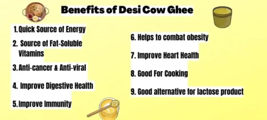 Excellent Benefits of desi cow ghee