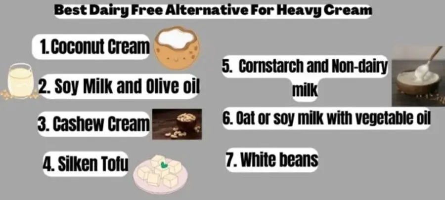 Dairy free substitutes for heavy cream